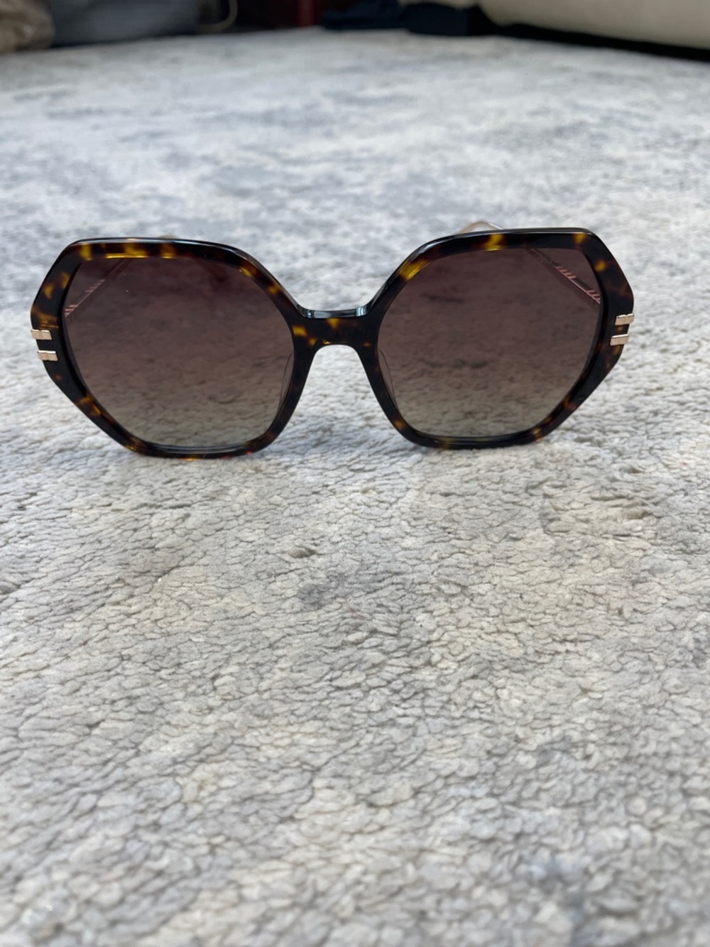 New Chopard Geometric Octogon Sunglasses SCH370M Dark Havana Gold 57 19 135 - Picture 6 of 15